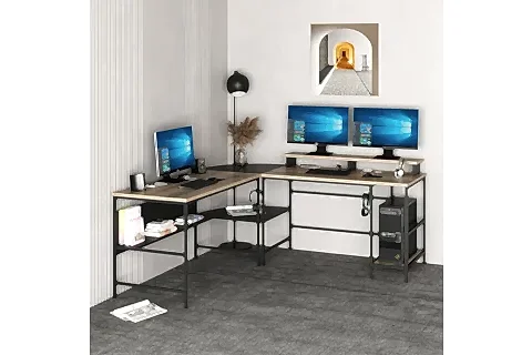 MİNAR GRETA L KÖŞE ÇALIŞMA MASASI, DORE SİYAH