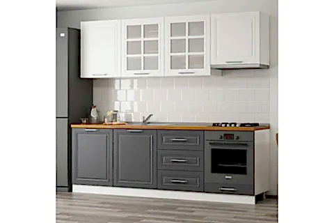 240 CM MEBRAN C MUTFAK DOLABI BEYAZ ANTRASİT 240 MCBA1