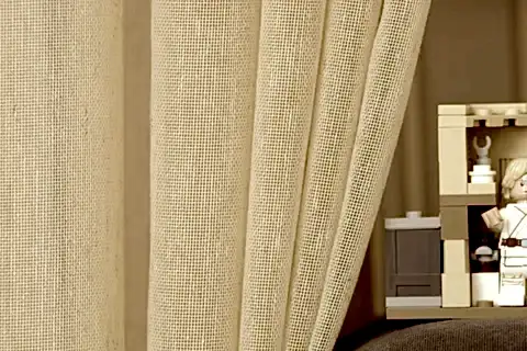 KIRÇILLI KETEN TÜL KOYU BUĞDAY RENGİ 1-3 SIK PİLE 100X260