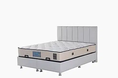 MİLES BAZA VE BAŞLIK SETİ, AÇIK GRİ, 90X190