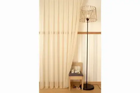 KIRÇILLI KETEN TÜL KOYU BUĞDAY RENGİ 1-3 SIK PİLE 100X260