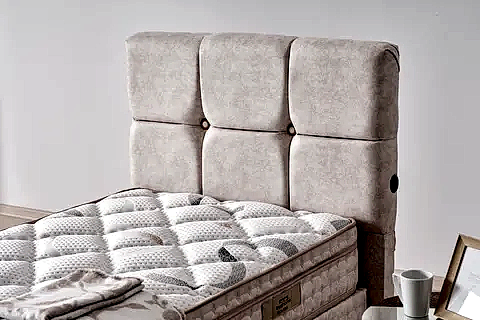 TOVA BAZA BAŞLIK VE YATAK SETİ KREM, 90X190