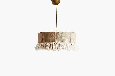 EVLİGHT JÜT PÜSKÜLLÜ HASIR SARKIT AVİZE