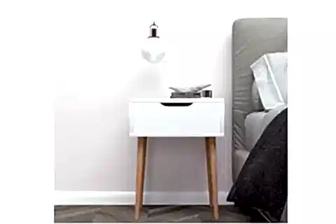 ATLAS KOMODİN, TEK ÇEKMECELİ, BEYAZ