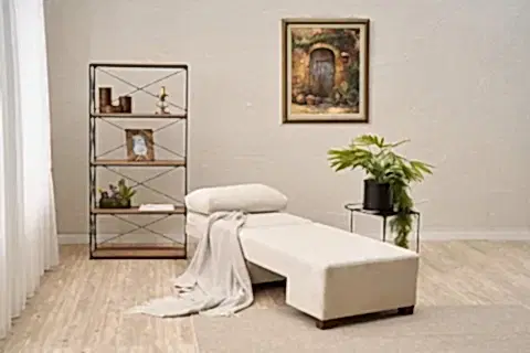 PERENNA YATAKLI TEKLİ KOLTUK, ŞÖNİL, KREM, SOL