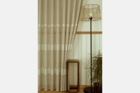 VRC KETEN ORTA SIK PİLE TÜL PERDE, BEJ RENGİ, 100X260