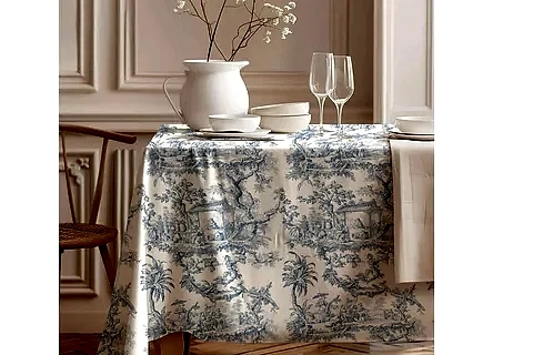 ZARİF PANORAMA PAMUK MASA ÖRTÜSÜ, 100X100 CM