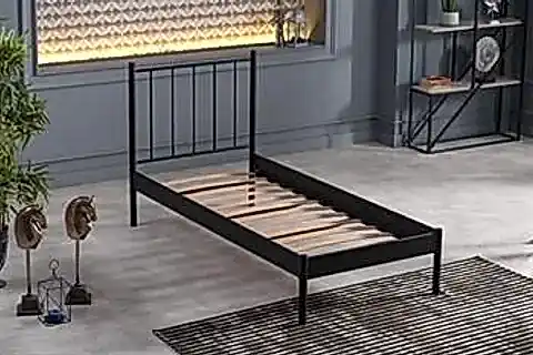 FALEZ ST METAL KARYOLA, SİYAH, 90X200