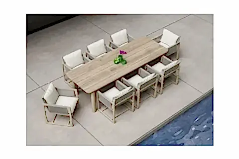 BAKER AHŞAP BAHÇE MASA TAKIMI, 6 KİŞİLİK