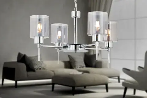 APLİQA CEMRE DÖRTLÜ AVİZE, KROM