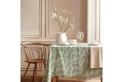 YOSUN AĞAÇ PAMUK MASA ÖRTÜSÜ, 100X100 CM