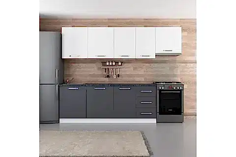 MİNAR DURU 275 CM MUTFAK DOLABI BEYAZ ANTRASİT 275-A7