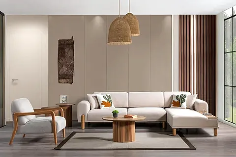 BOHEM MODA KÖŞE KOLTUK, KREM, SAĞ KÖŞE