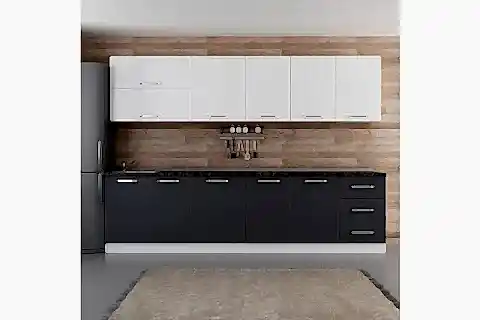 MİNAR ELA 300 CM MUTFAK DOLABI BEYAZ ANTRASİT 300-A1