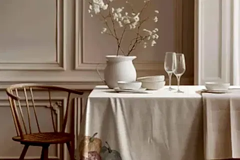 RENKLİ BALKABAĞI PAMUK MASA ÖRTÜSÜ, 100X100 CM