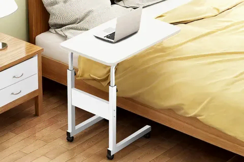 YÜKSEKLİK AYARLI LAPTOP VE SERVİS SEHPASI, BEYAZ