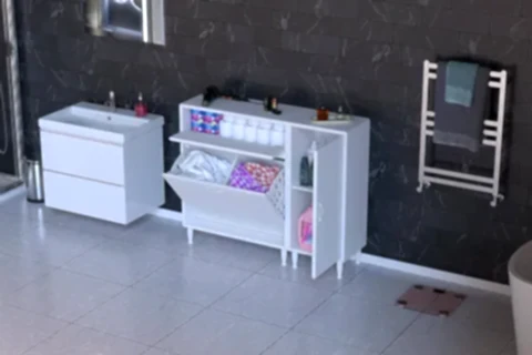 YENİCE BANYO DOLABI, 85 CM 2 SEPETLİ, 120 CM