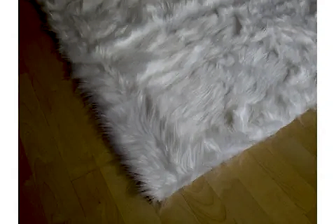 TAPPETO KUZU KÜRKÜ DEKORATİF POST HALI, BEYAZ, 80X150