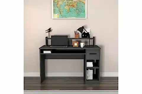 ESLEM DOLAPLI ÇEKMECELİ ÇALIŞMA BİLGİSAYAR MASASI ANTRASİT