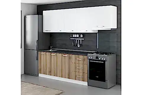 MİNAR SİENTO 250 CM MUTFAK DOLABI BEYAZ DORE 4