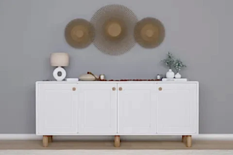 BOHEM SERİSİ NATURA KONSOL, BEYAZ, 180 CM