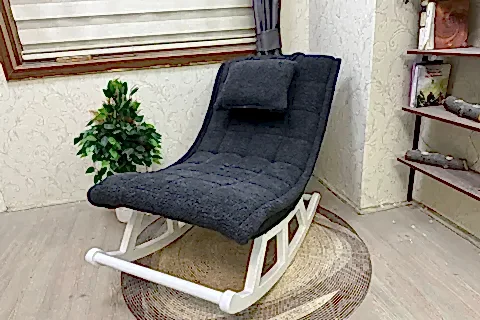 MİSKİN SALLANAN SANDALYE, TEDDY ANTRASİT, LAKE AHŞAP