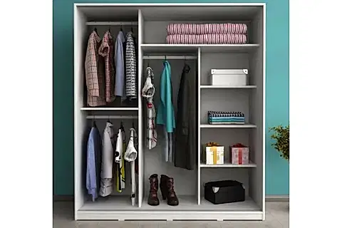 METALİA SLİNE AYNALI GARDIROP, 3 KAPAKLI SÜRGÜLÜ