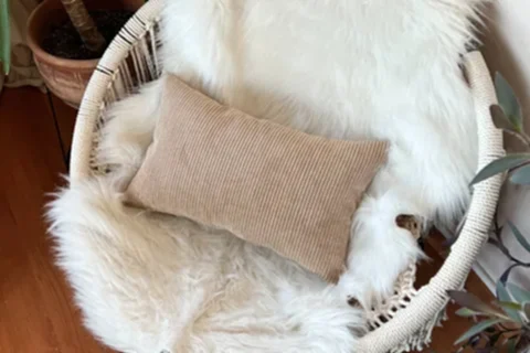 EVODEKO FİTİLLİ KADİFE DİKDÖRTGEN KIRLENT KAHVERENGİ