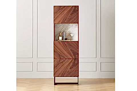 LİVİRA MERMER DETAYLI AHŞAP BÜFE, KAHVERENGİ