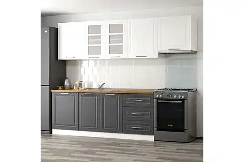 270 CM MEBRAN C MUTFAK DOLABI BEYAZ ANTRASİT 270 MCBA2