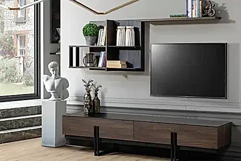 LİNE TV ÜNİTESİ ÜST BLOK, ARAL SİYAH