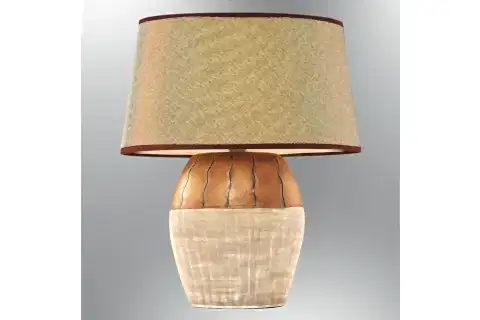 ÖZCAN AYDINLATMA 305018 DEKORATİF MASA LAMBASI, KAHVERENGİ