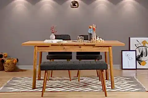 STORMİ AÇILIR MASA TAKIMI, ATLANTİK ANTRASİT 1053, 120X75