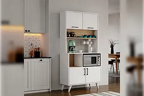 LAVO ÇOK AMAÇLI KAHVE KÖŞESİ DOLABI, 4 KAPAKLI RAFLI