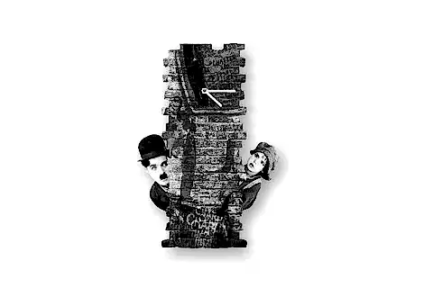 CAHRLİE CHAPLİN WALL DEKORATİF SARKAÇLI DUVAR SAATİ