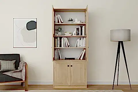 LİSA VİTRİN ÇOK AMAÇLI DOLAP, 4 KAPAKLI, SAFİR MEŞE