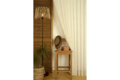 FANTEZİ BUKLE SIK PİLE TÜL PERDE, NATUREL, 100X260