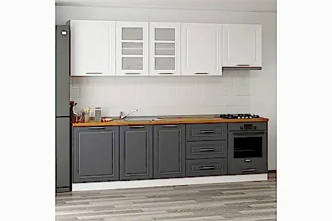 270 CM MEBRAN C MUTFAK DOLABI BEYAZ ANTRASİT 270 MCBA1