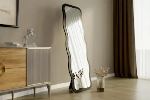 MONEAYNA AROR DEKORATİF BOY AYNASI, SİYAH