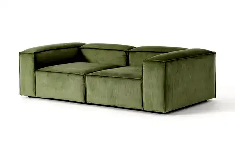 LENA İKİLİ FİTİLLİ KADİFE KOLTUK, YEŞİL
