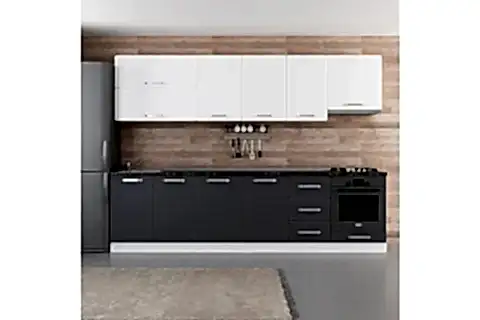 MİNAR MİLLA 295 CM MUTFAK DOLABI BEYAZ ANTRASİT 295-A8