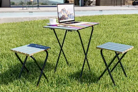 BİNO BAHÇE BİSTRO MASA SANDALYE TAKIMI, MAVİ