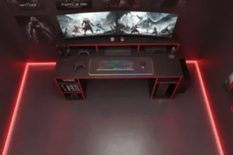 ARENA RGB IŞIKLI LEDLİ UZAKTAN KUMANDALI OYUNCU MASASI