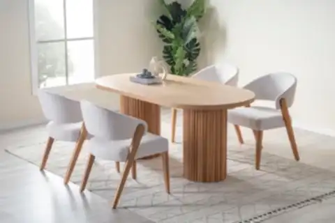 NİKE BOHEM MASİF AHŞAP YEMEK MASA TAKIMI