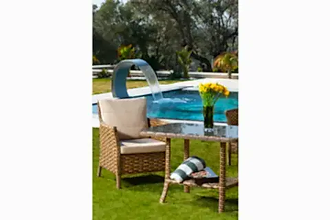 LENTA RATTAN BAHÇE MOBİLYASI, KAHVERENGİ, 2+1+1