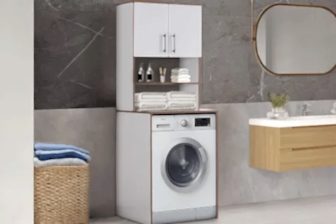 BLESK ÇAMAŞIR MAKİNESİ DOLABI, CEVİZ