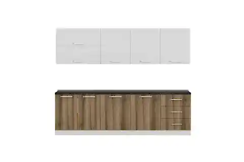 MİNAR EGE 270 CM MUTFAK DOLABI BEYAZ DORE 270-D1