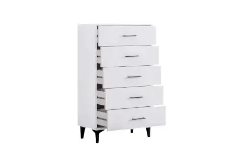 BLESK ŞİFONYER, CEVİZ, 5 ÇEKMECELİ