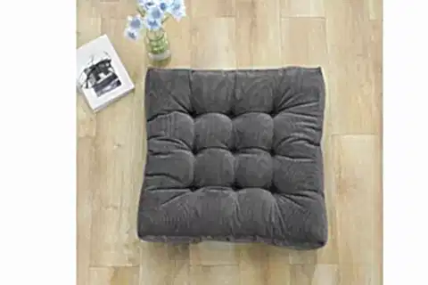 TUBİHOME KARE DEKORATİF YER MİNDERİ, GRİ