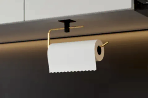 BİNO YAPIŞKANLI TASARIMKAĞIT HAVLULUK PEÇETELİK, GOLD, PASLANMAZ ÇELİK